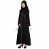 Islamic dress- Abaya with rainbow diamond lined patti